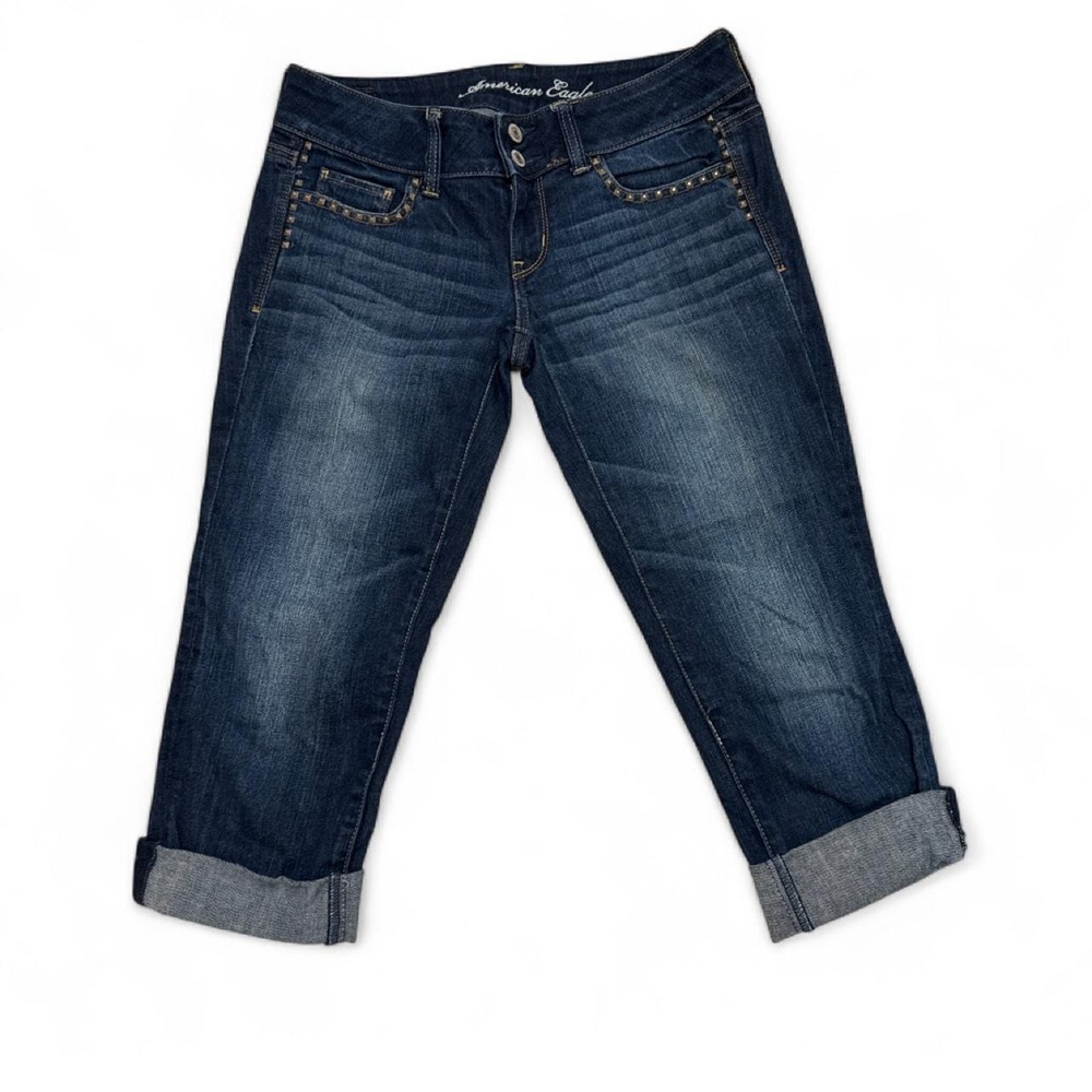 American Eagle Outfitters navy blue capri jeans